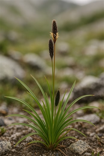 Wildflower.Minute | BloomEDU on Instagram: "Native Sedge (Carex vernacula). Tufted, grasslike perennial that forms clumps. Stems are solid and often triangular — sedges have edges. Inflorescences are one or more spikes of small, wind‑pollinated flowers. Female flowers and later the achene are enclosed in a saclike bract called the perigynium, a key identification feature. #TheWildflowerMinute #BloomEDU #NativeSedge"