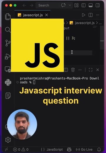Javascript interview question #dsa #coding #javascriptinterview #javascript