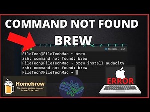 zsh command not found brew | FIX ERROR How to Install Homebrew