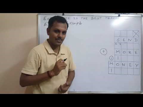 cryptarithmetic problem in artificial intelligence in tamil | send plus more equals money |