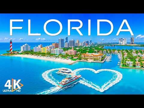 Florida 4K UHD Drone Footage 🇺🇸 Scenic Coastlines, Luxury Yachts & Endless Blue Ocean Views