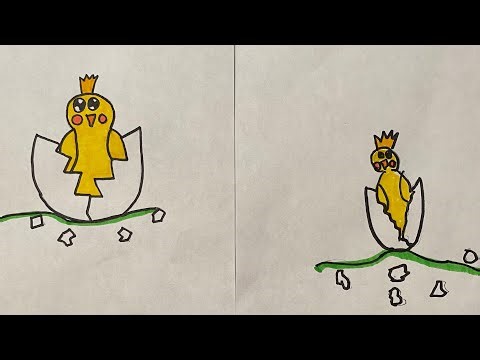 How to draw a baby chick @AlliesArtforKids