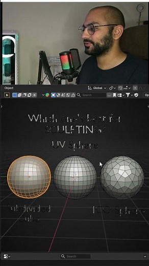 Smooth cube vs UV Sphere vs ICO sphere - which is best for sculpting?