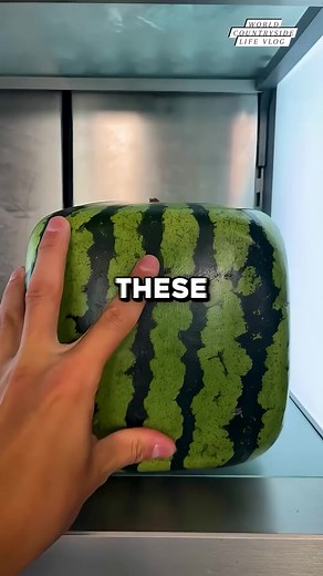 What are square watermelons actually used for? 🤯 #worldcountrysidelifevlog #SquareWatermelonUses #GiftingPurposes #LuxuryFruit DISCLAIMER NO COPYRIGHT INFRINGEMENT INTENDED | World Countryside Life Vlog