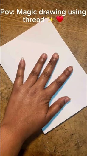 Magic drawing using thread ✨ 🪄♥️#art#shorts#drawing #magic#trending