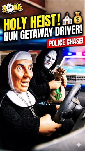 The Holy Heist ⛪️💰Nuns with Guns 🔫#stopmotion, #heist, #animation, #shorts #viral