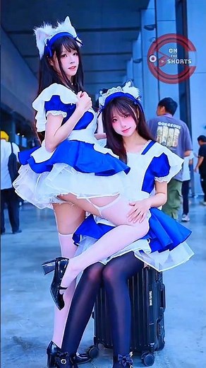 Cat Girls Maid Cafe So Cute 😻😍 Cat Girl Cosplay ❤️ Maid Cosplay #shorts