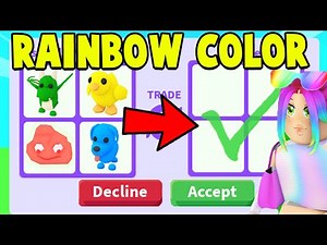 Trading Pets in Rainbow Colors in Adopt Me!