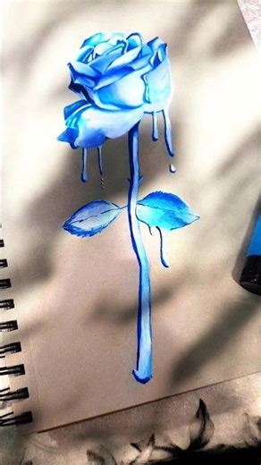 Realstic Rose Drawing 🌹 l Beautiful coloured Rose Art #realsticdrawing #roseart #shorts #viral