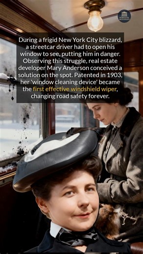 A blizzard inspired Mary Anderson to invent the windshield wiper but her fortune was made elsewhere. #history #didyouknow #invention #historyfacts | Intriguing Archaeology