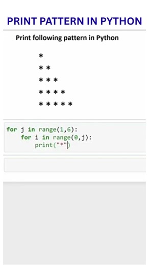 Print the given pattern in python? #python #shorts( python for beginners )#python #programming