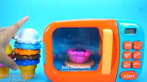 8.1K views · 223 reactions | Learn Color for Kids with Microwave, Candy Colors Surprise with Rainbow Ice Cream Playset | Play-Doh Videos | Facebook