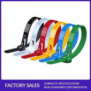 [Hot Item] Buckle Self-Locking Premium Nylon Cable Wire Ties Adjustable Zip Ties Straps Fastening Loop Reusable Plastic Cable Ties