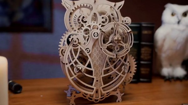 Robotime ROKR 3D Owl Wooden Clock DIY Kit - Etsy