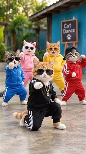 🐱🔥 Cat Dance Party! 😎 | Funny Dancing Cats 🕺🐾 End tak dekhna😍🥰#short #viral #trend #bairi #song
