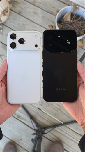 infinix Note 60 Ultra Vs iPhone 17 Pro Max design & Boot Up Test