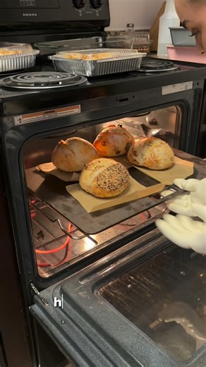 Baked by Nana LLC on Instagram: "My sourdough process from mixing to baking! Gloves @lanongloves Baking steel @cookingsteels Mini banneton baskets @dollartree"