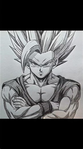 GOHAN BEAST MODE DRAWING #gohan #dragonball #dragonballz #dragonballsuper #anime #drawing #shorts
