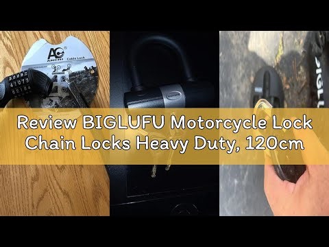 Review BIGLUFU Motorcycle Lock Chain Locks Heavy Duty, 120cm/4ft Long, Cut Proof 10mm Thick Colorful
