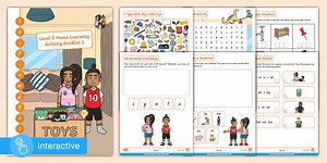 Interactive PDF: Twinkl Phonics - Home Learning Activity Booklet Level 2 Book 1