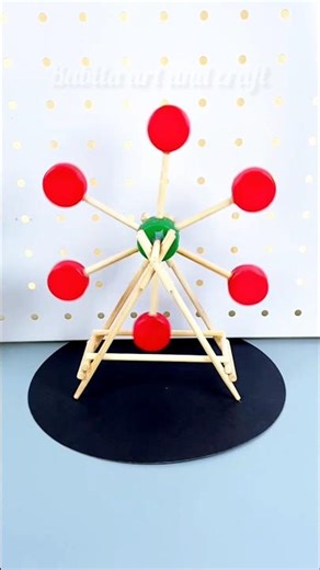 “DIY Ferris Wheel using simple materials 🎡✨”#shorts #trending #diy #craft