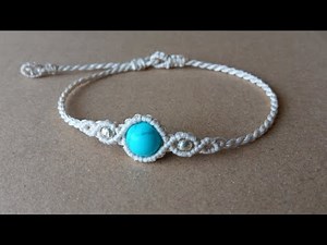 Pulsera en macramé con Turquenita / Tutorial paso a paso