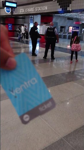 Chicago O'Hare International Airport (ORD) Train to the city 2023 June 13 CTA Blue Line ticket $5