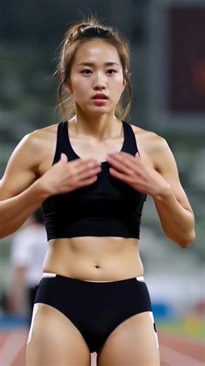 🏃‍♀️ Beautiful Athlete Girl Running on Track | Speed, Strength & Grace in Motion #shorts