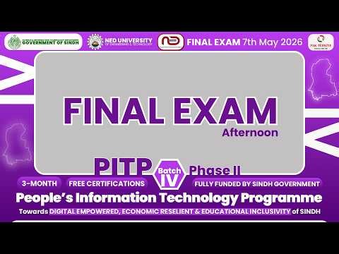 PITP Phase-II Batch IV Final Examination Held at NED University | 7th May 2026