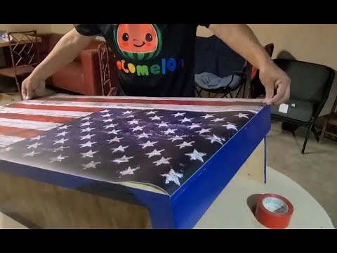 How to install a vinyl wrap on a Corn Hole board