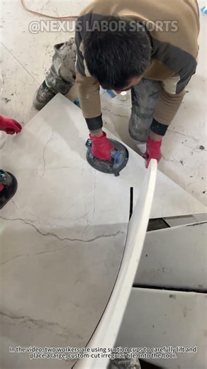 Installing Custom-Cut Irregular Floor Tiles! #RenovationTips