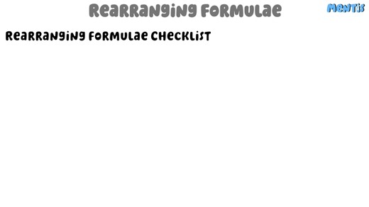 Rearranging Formulae
