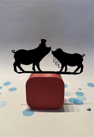 Custom Pig Bride and Groom Wedding Cake Topper – Cute Farm Animal Couple – Rustic Country Barn Wedding Décor – Custom Pig Cake Topper - Etsy