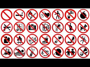 Prohibition Signs - Meanings Explained | Master Safety Signs | Regulatory Symbols | Vocabulary GK