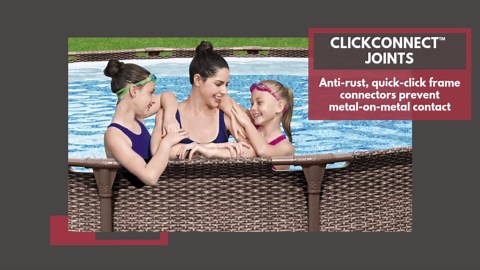 Coleman Power Steel 18’ x 48” Round Metal Frame Above Ground Pool Set Including Filters