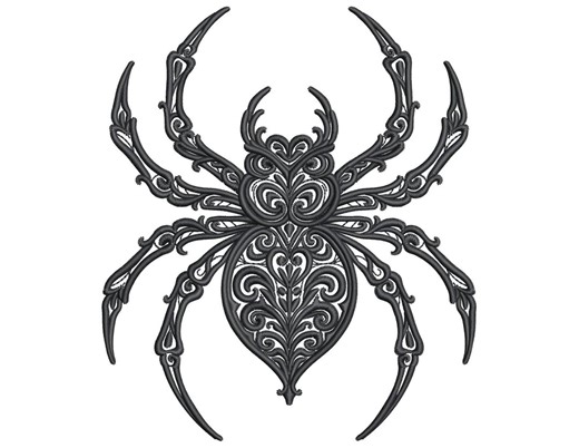 Gothic Spider Embroidery Design, Baroque Spider Machine Embroidery File, Halloween Spooky Spider Embroidery, Spider Pattern PES, DST, JEF - Etsy