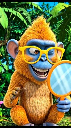Monkey’s Crazy Glasses 🤯🐵#shorts #3danimation #zyrotoons #subscribe