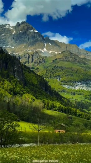 Switzerland's Most Beautiful Mountain Village 🇨🇭😍 | 4K Nature Scenery | Swiss Alps #shorts