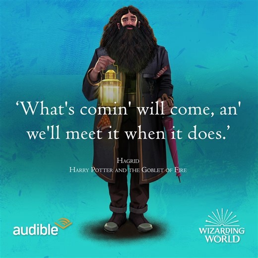 Wishing a happy birthday to a truly gentle giant. Fierce and loyal, there's no one better to have as a friend in a moment of trouble than Rubeus Hagrid! What's your favourite moment or quote from Hagrid? | Audible