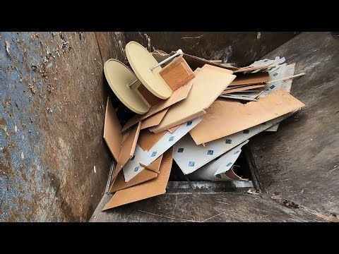 Cabinets & Furniture Get CRUSHED! Massive Garbage Compactor ASMR