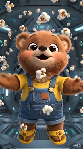 Popcorn exploding in zero gravity filling Tag: #duck#vendingmachine#kidsanimation#funnyanimation