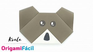 Cómo hacer un KOALA de papel - Origami de animales - Origami Fácil