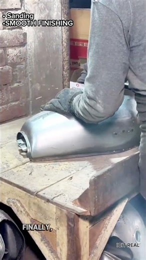 ​Perfect skills! Manual Welding, Sanding, & Leak Testing Fuel Tanks #shorts #satisfying