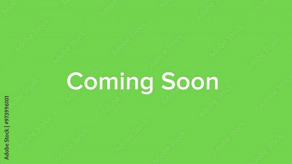 Coming Soon Motion Graphics or Vector Animated video 4k ultra high definition video on Green Screen, with Chroma Key. Perfect for coming soon screen, loading screen, waiting screen,