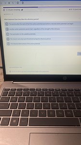 What statement best describes the refractory period?A) The per... | Filo
