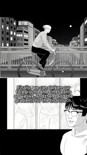 Drawing a Manga Cityscape in 1-Point Perspective #mangaart #anime #originalmanga #manga #drawing