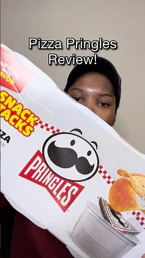 Pizza Pringles Review! #pringles #snacks #chips #shorts