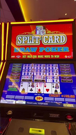 Quick explanation how to play video poker “split card“ variety Bet premium ￼￼