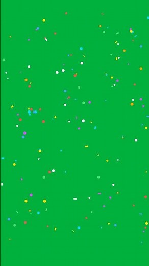 Green Screen Confetti Animation 4K 60FPS | Free to Use