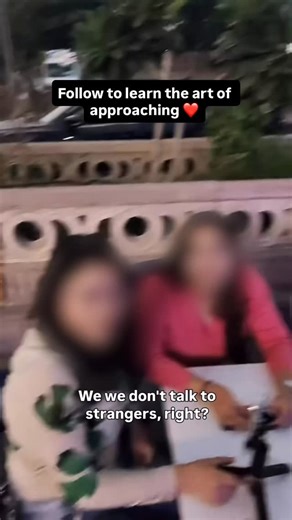 The First Hi on Instagram: "Part 2 coming tomorrow it is wild 😂❤️ There’s something interesting about walking up to strangers in today’s world. Everyone has forgotten how to talk… how to make eye contact… how to vibe without overthinking. But sometimes, you see a moment — a smile, a jolly energy, a fun vibe — and you just KNOW you have to go say hi. So I walked up to these two girls, interrupted their photo session, and the next thing you know… Snapchat talk, jokes, a little Hindi, a little tea